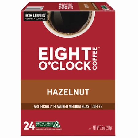 Eight Oclock Coffee, Hazelnut, K-Cup, Coffee, 0.88 lbs, 24 PK 6406